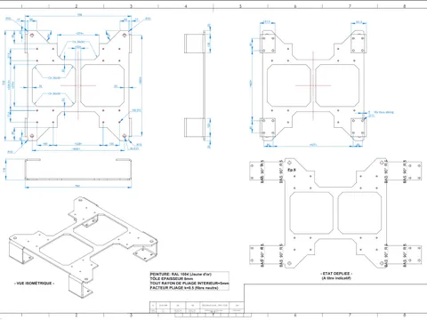Plan de détail d'une armoire électrique