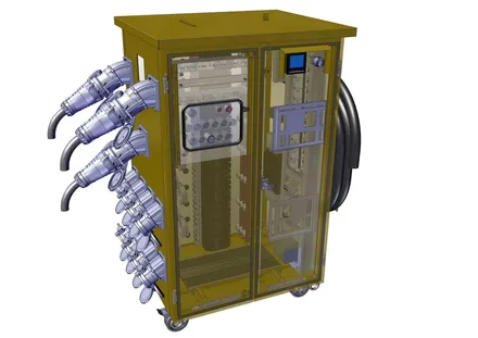 Armoire de réalimentation temporaire, plan 3D