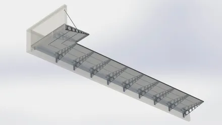 Auvent métallique, modélisation 3D