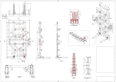 Bascule hydraulique ascenseur, plan de détail