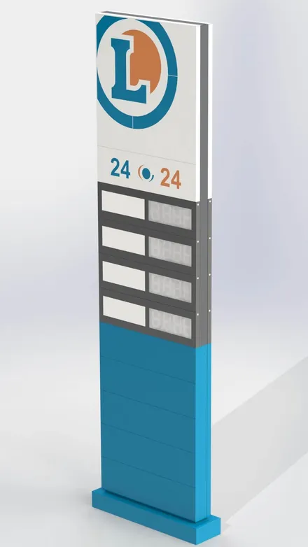 Lot d'enseignes, modélisation 3D
