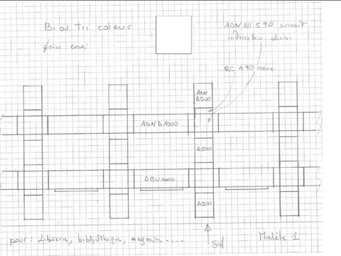 Rendu d'un système de rangement modulaire