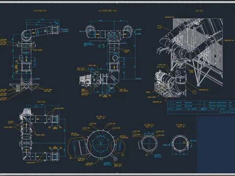 Plan de fabrication d'une gaine industrielle de grande dimension