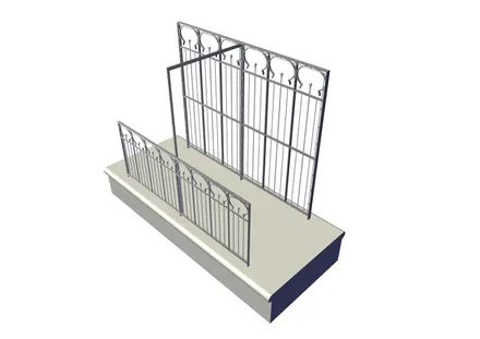 Garde-corps remparts de La Bastille, modélisation 3D