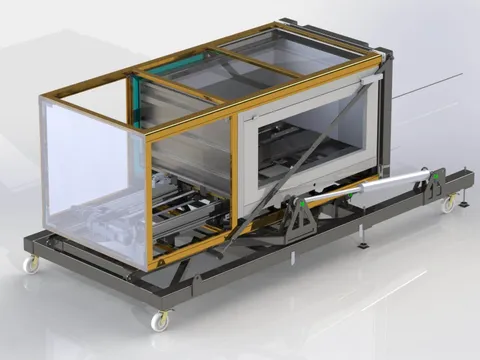 Modélisation 3D SolidWorks d'un système de manutention hydraulique pour ascenseur