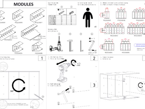 Notice de montage d'un système de rangement modulaire