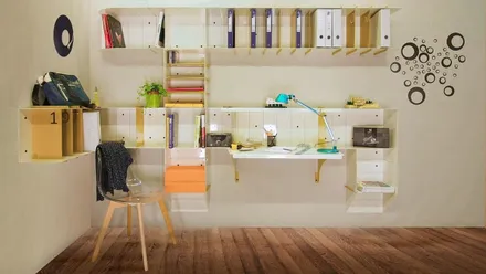 Système de rangement modulaire design, modélisation 3D