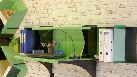 Système de rangement modulaire design, vue 3D