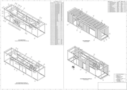 Shelter station électrique, plan de détail