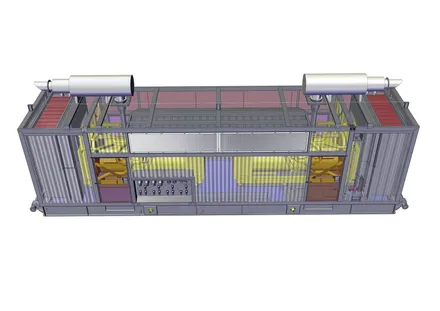 Station électrique d'alimentation bases vie, vue 3D