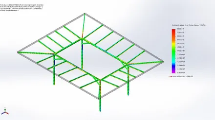 Verrière de patio, vue 3D