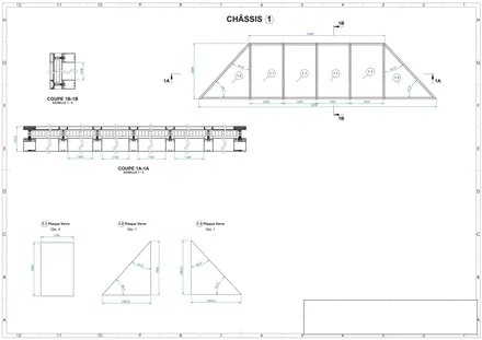 Verrière de patio, plan de détail